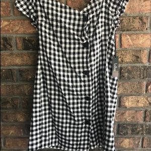 Off The Shoulder Gingham Dress